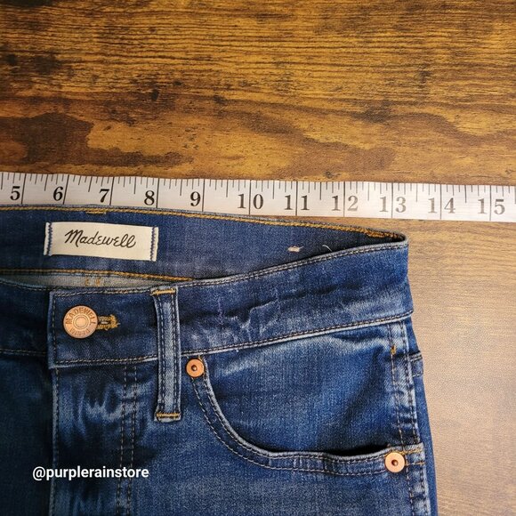 Madewell Jeans 26 Skinny 9" High Rise Patty Wash G7189 Tummy Control Stretch - Picture 7 of 12